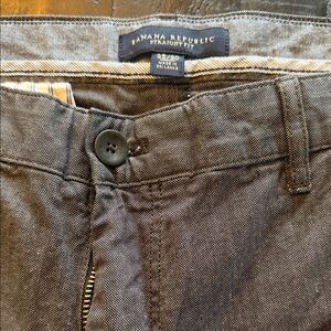 Banana Republic Charcoal Straight Fit Trousers